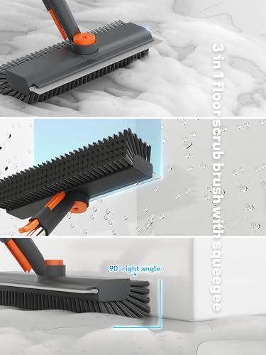 HelpX 3-in-1 Floor Scrub Brush with Long Handle