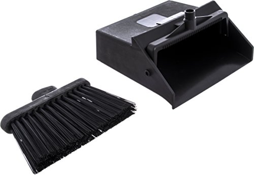 Carlisle Duo-Pan Dust Pan and Broom Set with Clip 36 Inches Black