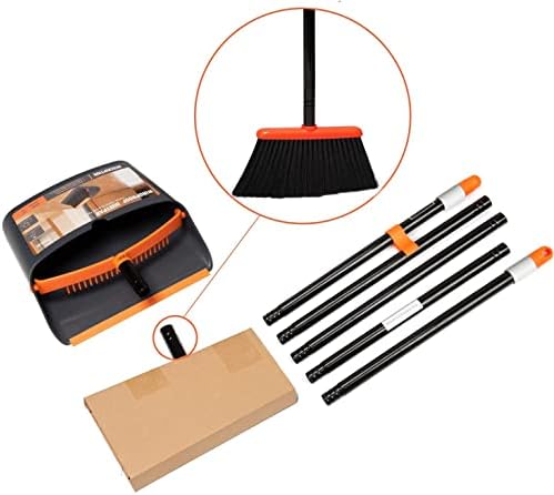TreeLen Broom and Dustpan Set with 52 Long Handle