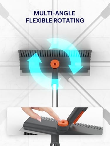 HelpX 3-in-1 Floor Scrub Brush with Long Handle