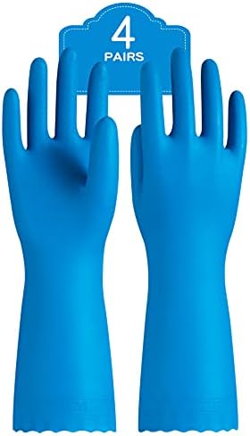 PACIFIC PPE Reusable Dishwashing Gloves Latex Free Blue Large