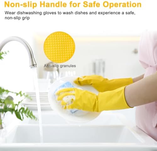 HOFASON Reusable Rubber Gloves for Kitchen and Cleaning