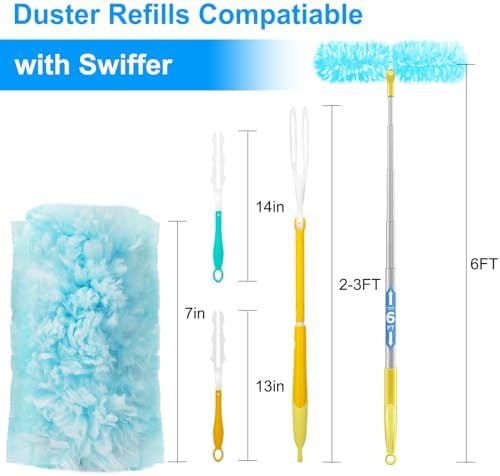 KeFanta Heavy Duty Duster Refills 30 Count with 1 Handle