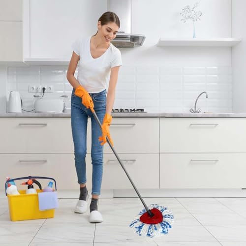 Fazlynyi 4 Pack Spin Mop Replacement Heads