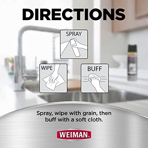 Weiman Stainless Steel Cleaner Polish 2 Pack with Microfiber Cloth