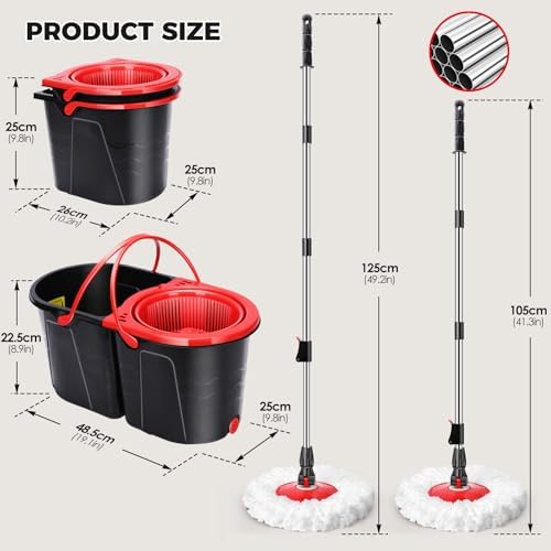 Gadhra Spin Mop and Bucket with Wringer Set