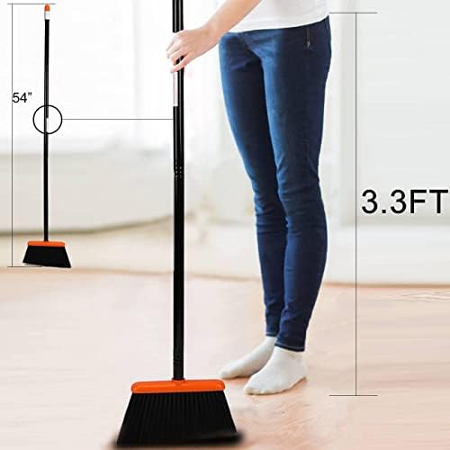 TreeLen Broom and Dustpan Set with 52 Long Handle