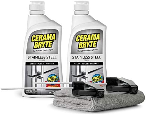 Cerama Bryte Stainless Steel Cleaner 2 Pack 16 Fl Oz