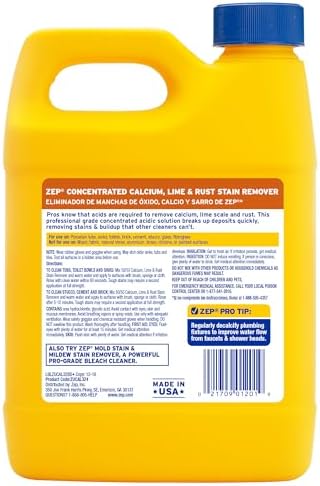 Zep Concentrated Lime Rust Remover 32 oz Case of 12