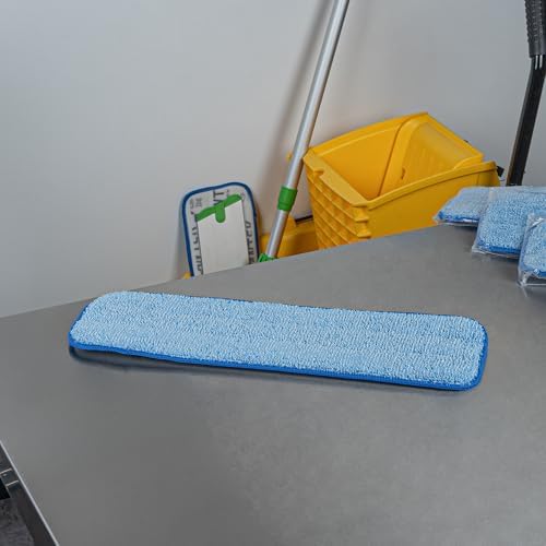 Restaurantware Clean Tek Professional Reusable Mop Pad Blue Microfiber