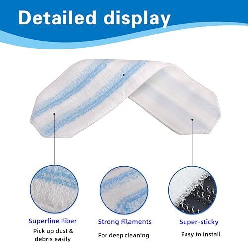 10 Pack Mop Pads for O Cedar H2Pro Flat Mop System