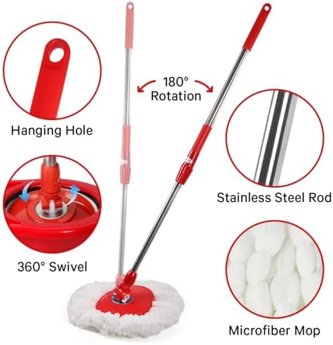 TAKTICK Foot Pressure Spin Mop and Bucket Set 1