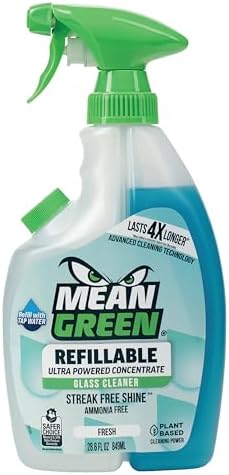 Mean Green Refillable Ultra Powered Concentrate Glass Cleaner 143 Ounce