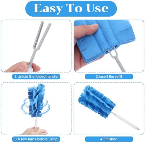 10 PCS Reusable Fleece Duster Refills Rainbow Colors