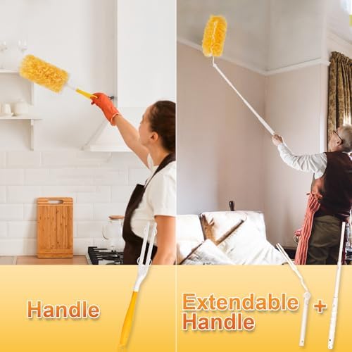 YHOVID Heavy Duty Duster Refills with 360 Handle