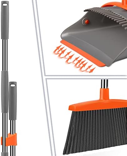 Ivandar Broom and Dustpan Set for Home and Office