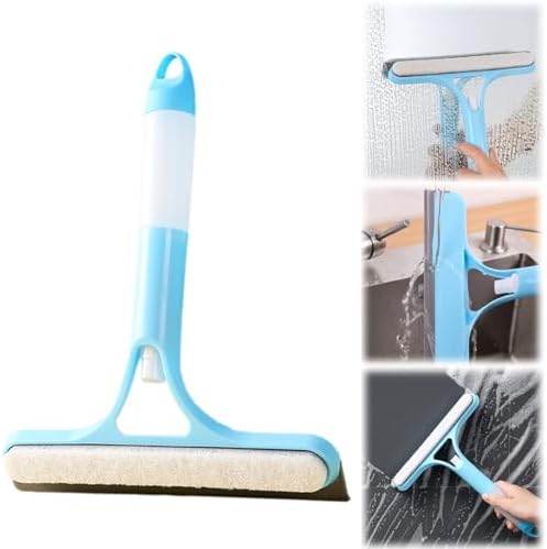 3 in 1 Window Cleaner with Spray Bottle 1PCS Blue