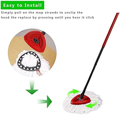 Yision 12PCS Microfiber Spin Mop Replacement Heads