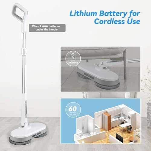 Verazon Cordless Electric Mop with LED Light and Water Sprayer
