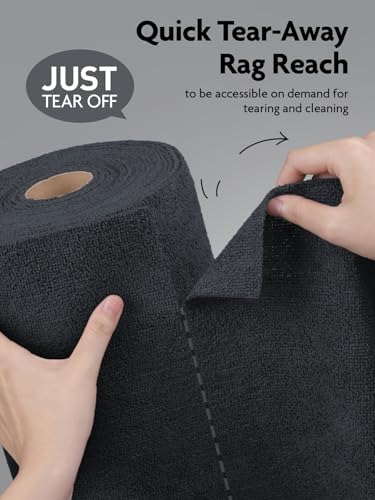 Fantasticlean Microfiber Cleaning Cloth Roll - 75 Pack 12x12 Reusable Scratch Free