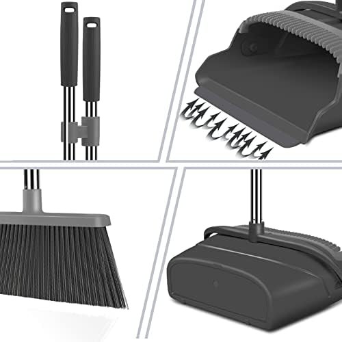 Kelamayi Broom and Dustpan Set - Black Gray