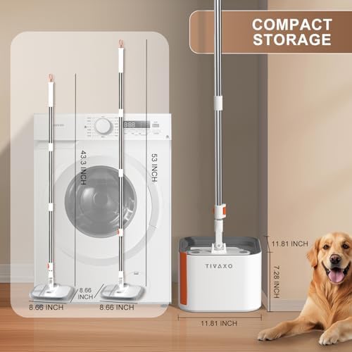 TIVAXO Mop and Bucket Set with Water Separation