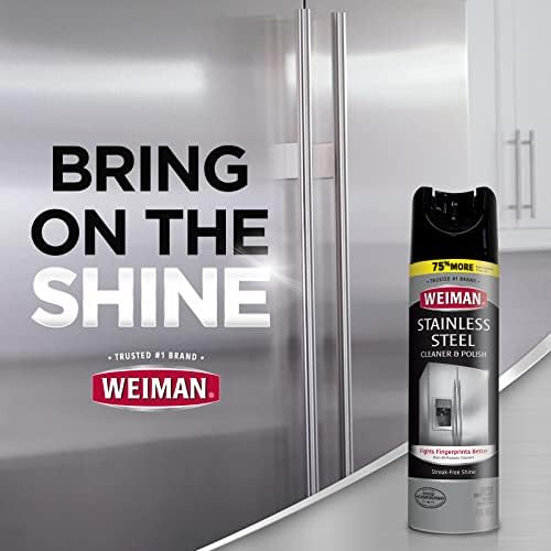 Weiman Stainless Steel Cleaner Polish 2 Pack with Microfiber Cloth