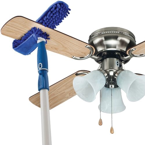UNGER Ceiling Fan Duster with Microfiber Washable Sleeve