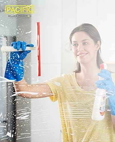 PACIFIC PPE Reusable Dishwashing Gloves Latex Free Blue Large
