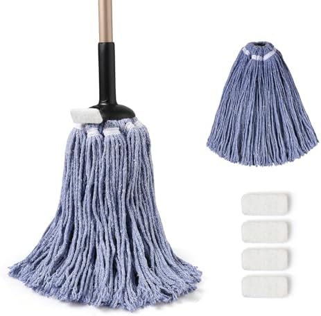 Eyliden String Mop with 2 Non- Touch Replacement Heads