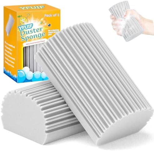 2-Pack Magic Sponge Duster for Baseboards and Windows