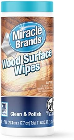 MiracleWipes Wood Cleaner Wipes 30 Count