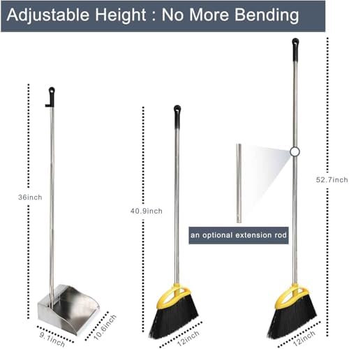 Gloffer Broom and Dustpan Set Indoor Cleaning Tools