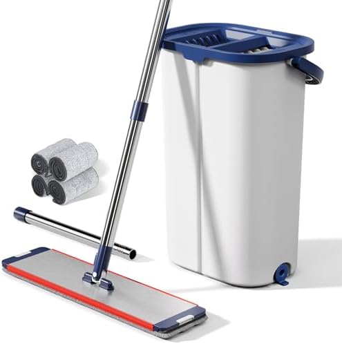 WBKATN Mop and Bucket Set with Wringer 360 Rotatable Mop