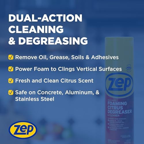 Zep Heavy-Duty Foaming Citrus Degreaser 18 Oz Case of 6