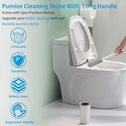 Herda 3 Pack Pumice Stones with Long Handle