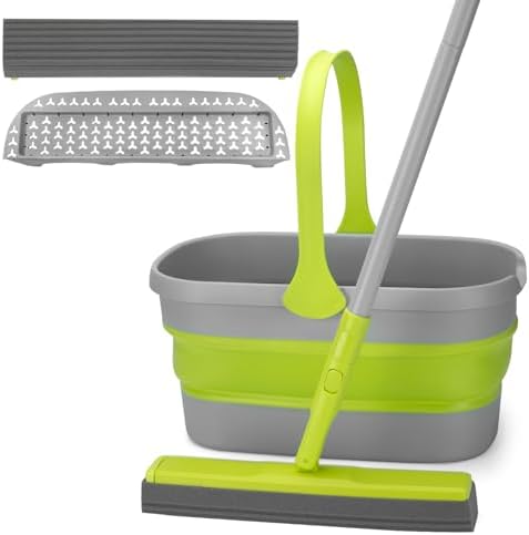 REEWII Collapsible Mop Bucket Set with Wringer