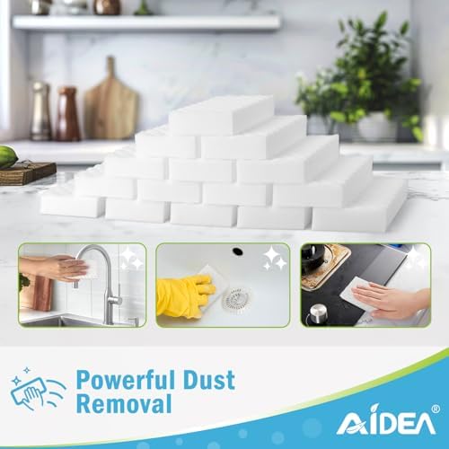 AIDEA Magic Sponges Cleaning Eraser 12 Pads Multi-Surface Use