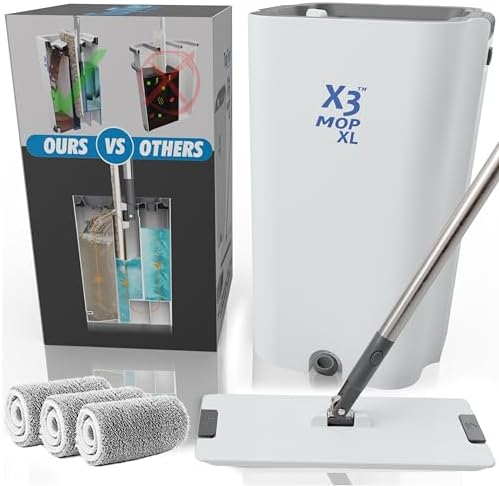 X3 Mop XL with 3 Reusable Microfiber Pads