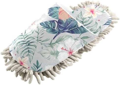 FLildon Microfiber Mop Slippers Hawaiian Floral Design