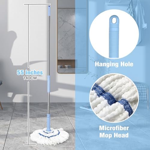 NEWE Self Wringing Twist Mop for Efficient Floor Cleaning