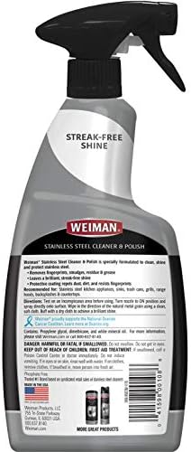 Weiman Stainless Steel Cleaner and Polish - Microfiber Cloth