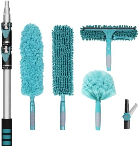TelesPro 20 Foot High Reach Duster Kit with Window Squeegee 1
