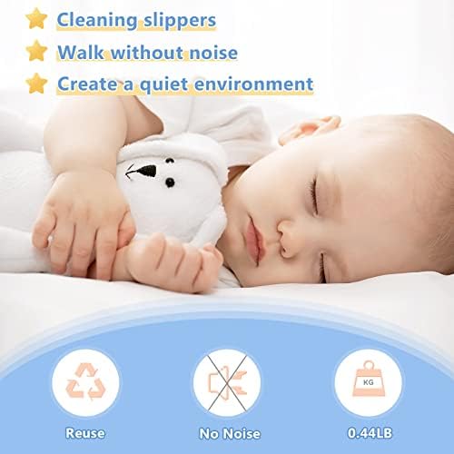 Whiidoom Floor Cleaning Mop Slippers with Chenille Fiber