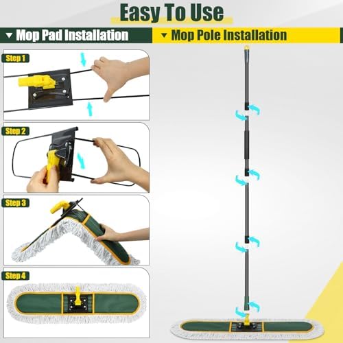 BUVE 24 Commercial Dust Mop with Replacement Pads