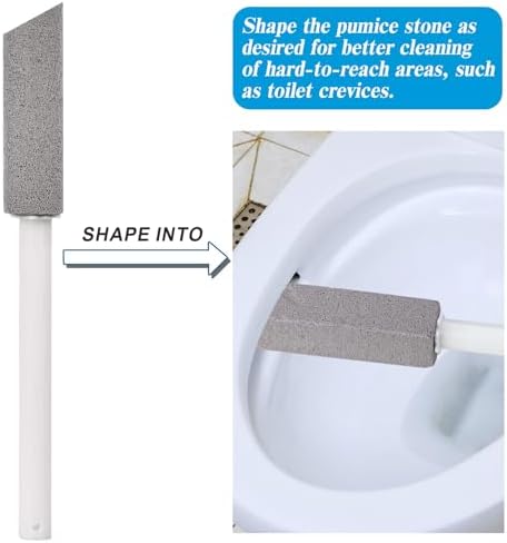 Herda 3 Pack Pumice Stones with Long Handle