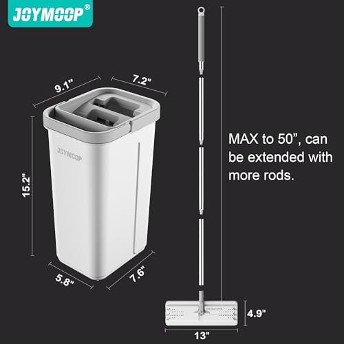 JOYMOOP Self-Squeezing Microfiber Mop and Bucket System