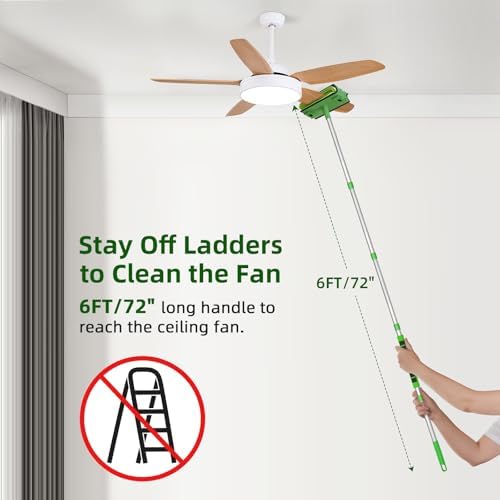 Zavrski Ceiling Fan Cleaner Duster with 6 Ft Extension Pole 1