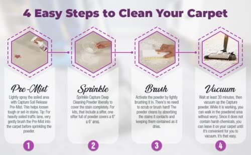 Capture Carpet Rug Dry Cleaner Powder - 4 lbs