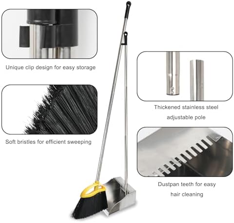 Gloffer Broom and Dustpan Set Indoor Cleaning Tools